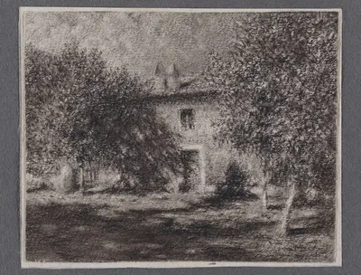 Maison à travers les arbres, dit aussi Maison à Piana (Corse) by Henry Brokman, 1920 — digital art print download