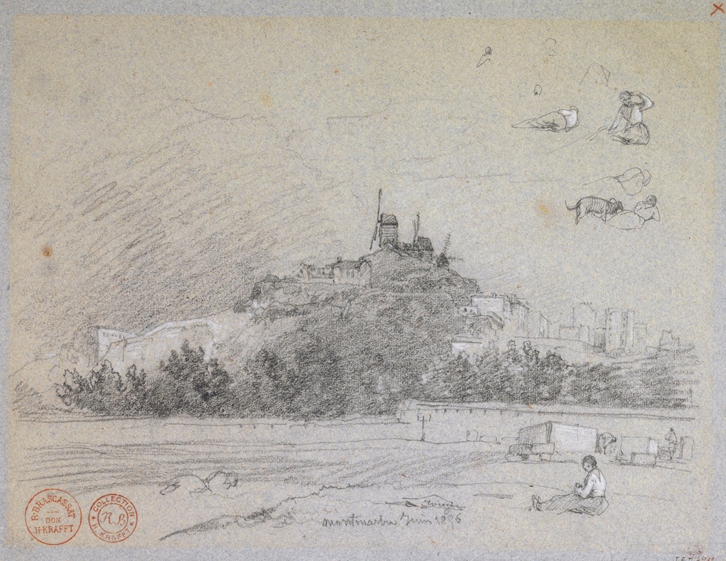Vue de la butte Montmartre — Jacques-Raymond Brascassat