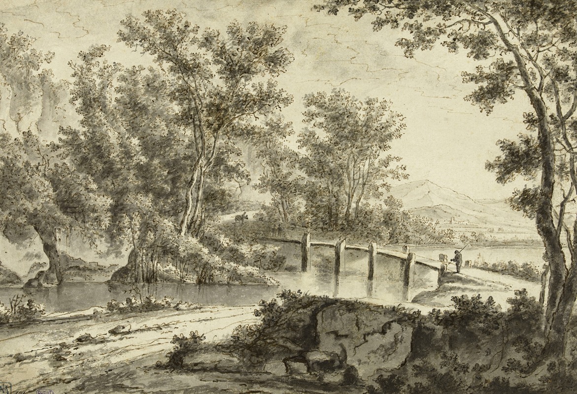 Le Pont de bois by Ян Бот, 1640 - 1650 — digital art print download