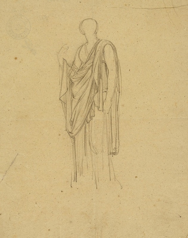 Femme drapée debout de trois-quart à gauche — Jean-Achille Benouville