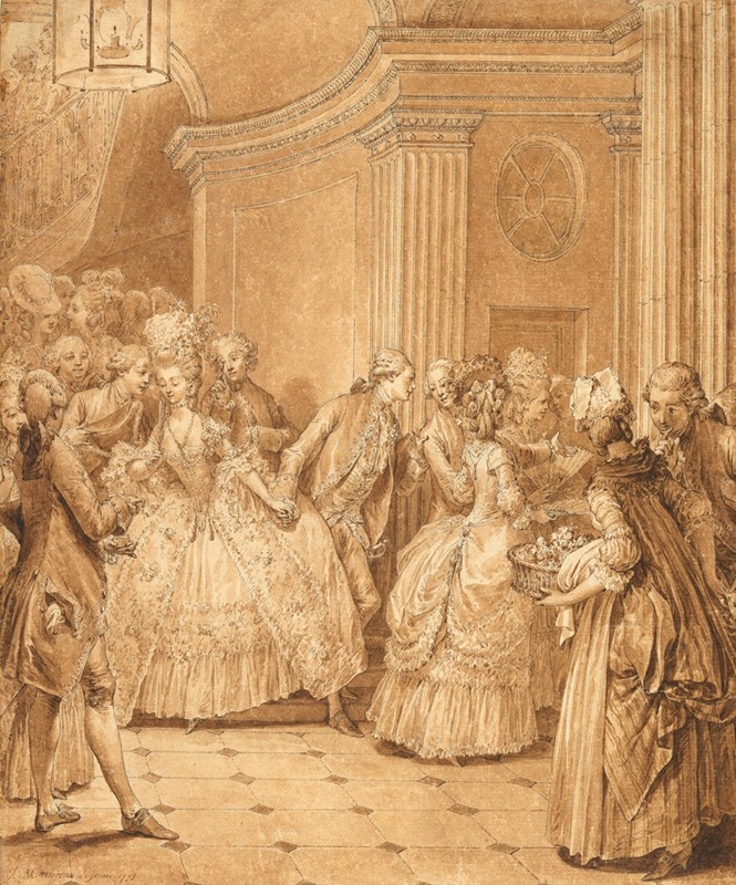 After the opera (‘La sortie de l’opéra’) by Жан-Мишель Моро, 1778 — digital art print download