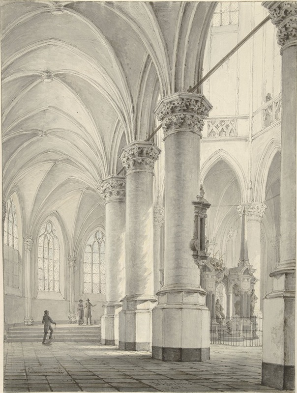 Interieur van de Nieuwe Kerk te Delft — Johannes Jelgerhuis