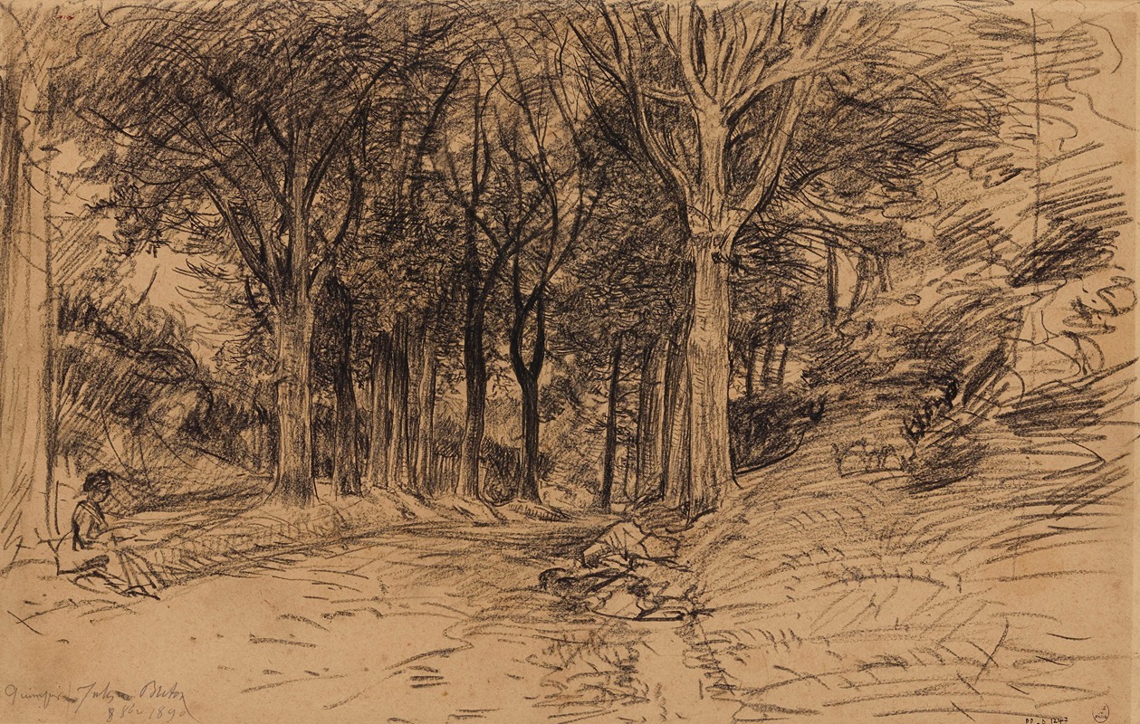 Sous-bois à Quimper by Жюль Брета, 1890 — digital art print download