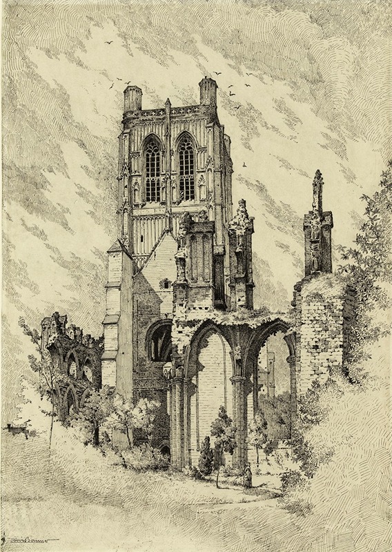 Ruines d'église by Луи Боннье, 1860 - 1945 — digital art print download