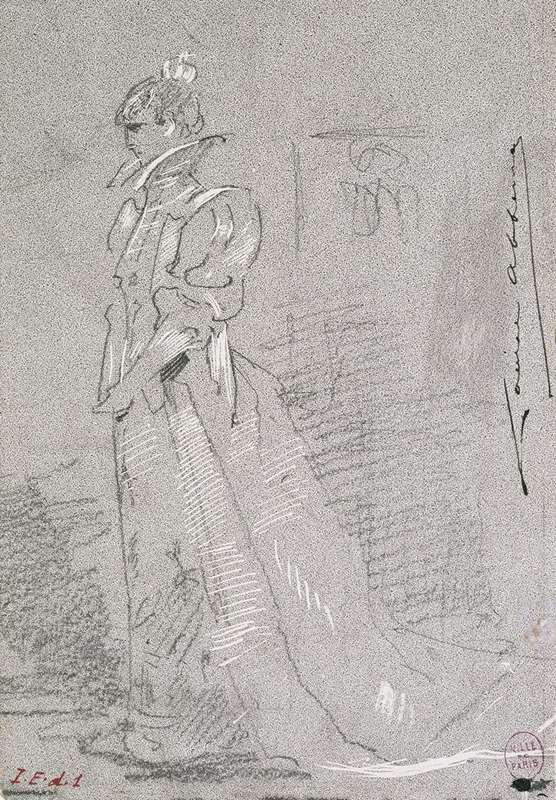 Portrait de Sarah Bernhardt en pied — Louise Abbéma