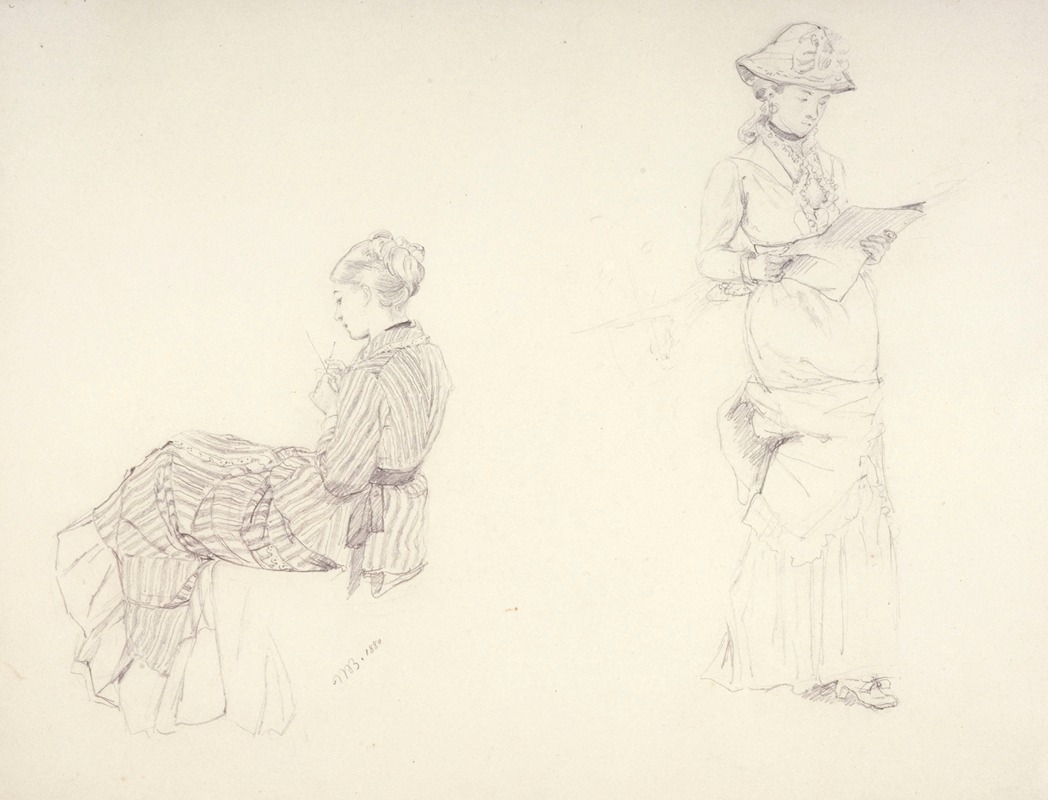 Deux études de femmes — Marie Bracquemond