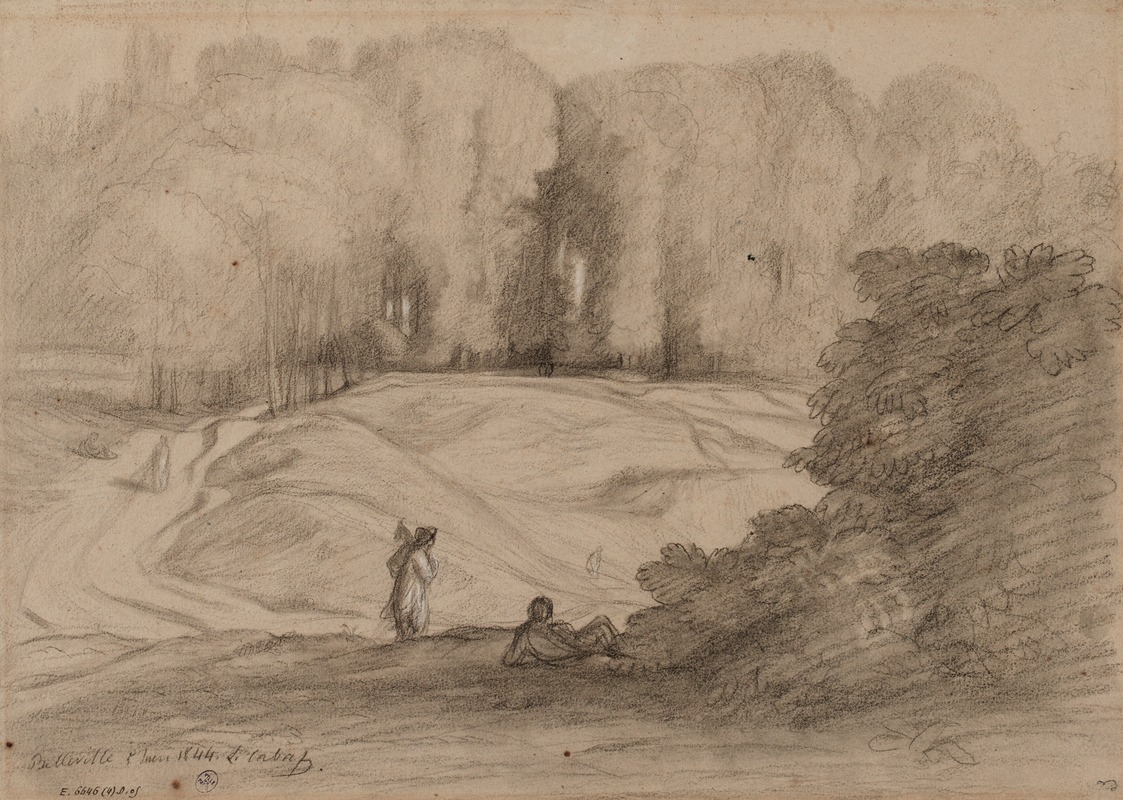 Clairière dans les bois à Belleville by Никола Луи Кабат, 1844 — digital art print download