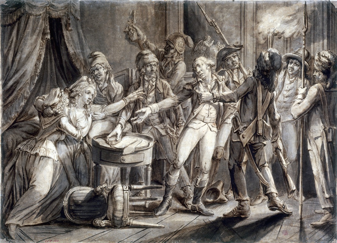 Arrestation de M. de La Chesnaye by Pierre Bouillon, 1792 — digital art print download