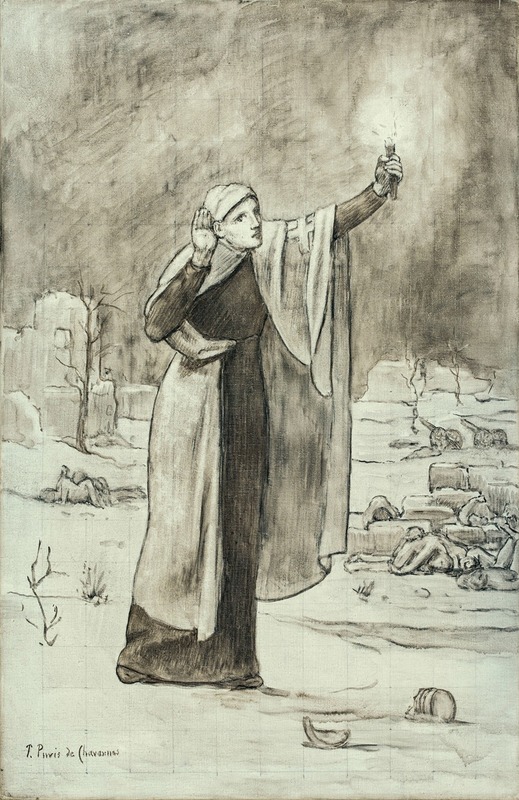 La Croix Rouge by Пьер Пюви де Шаванн, 1870 — digital art print download