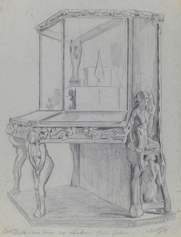 Etude de la vitrine Carabin by Рафаэль Бутилье, 1898 — digital art print download