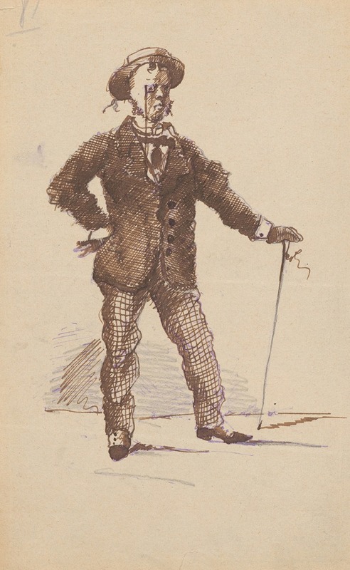 Caricature of a dandy — Stanisław Wyspiański