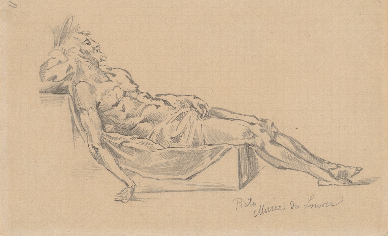 Dead Christ from the drawing attributed to Raphael by Станислав Выспяньский, 1887 — digital art print download