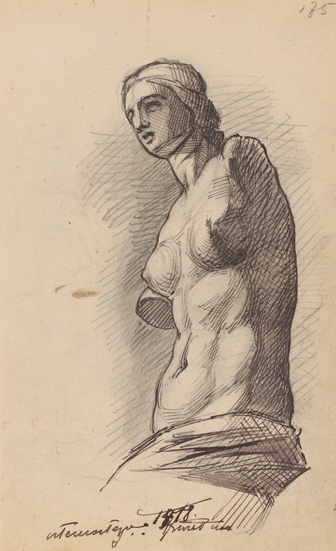 Drawing of Venus de Milo by Станислав Выспяньский, 1888 — digital art print download