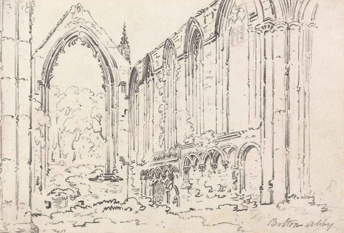 Bolton Abbey, Yorkshire by Томас Гиртин — digital art print download