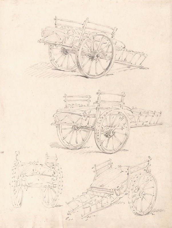 Four Studies of a Hay Cart — Thomas Girtin