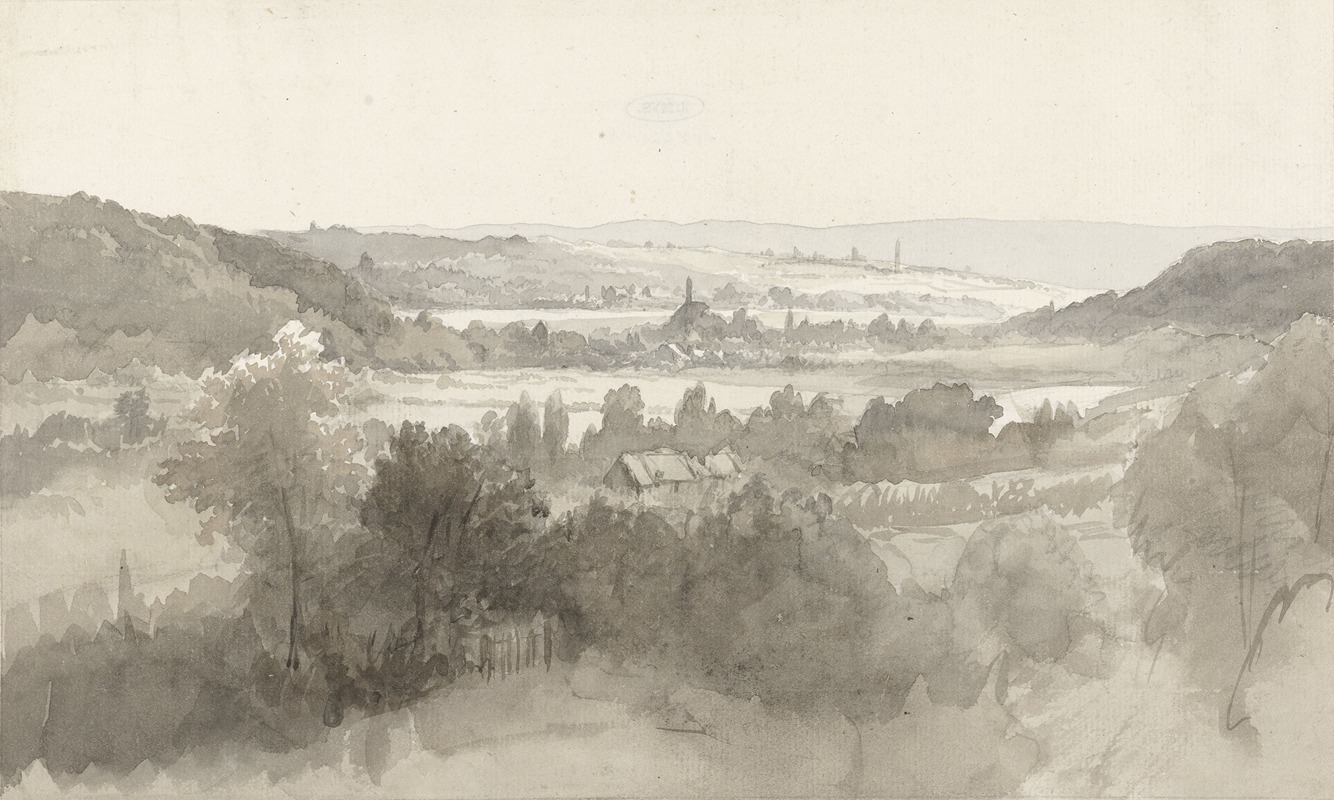 Gezicht op een dal by Виллем Бодеман, 1816 - 1880 — digital art print download