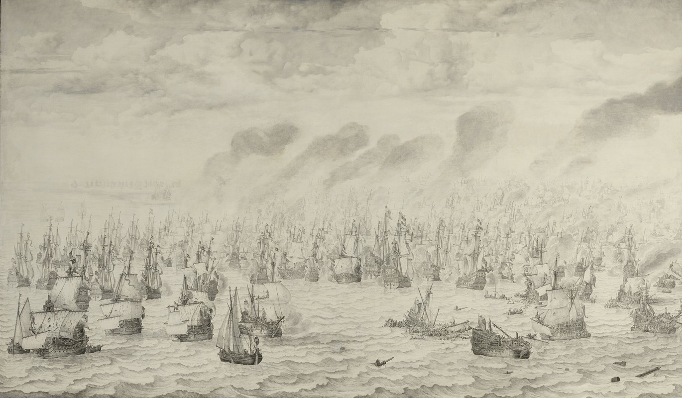 The Battle of Terheide — Willem van de Velde the Elder