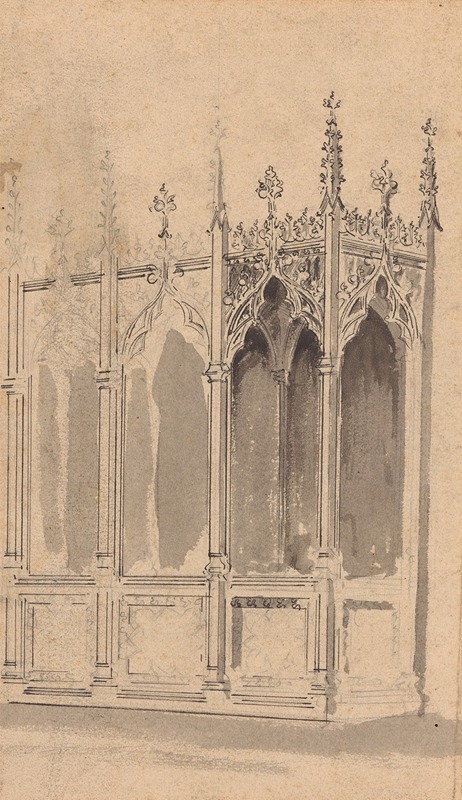 Design for a Gothic Screen by Август Пюжин — digital art print download