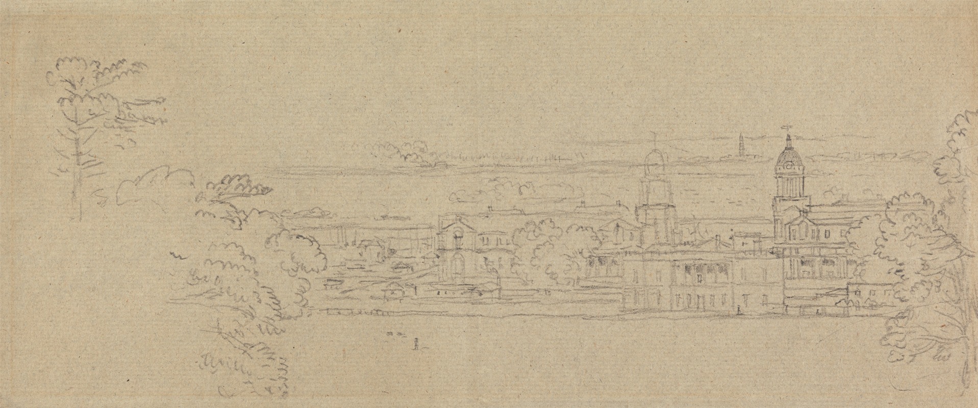 Greenwich from the Park by Бенджамин Уэст — digital art print download