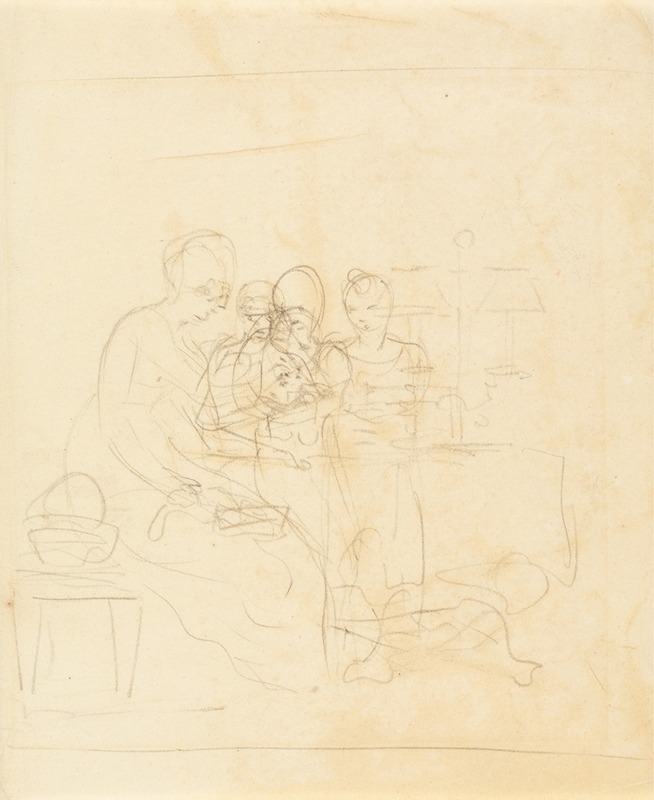Sketch for a Family Group by Бенджамин Уэст — digital art print download