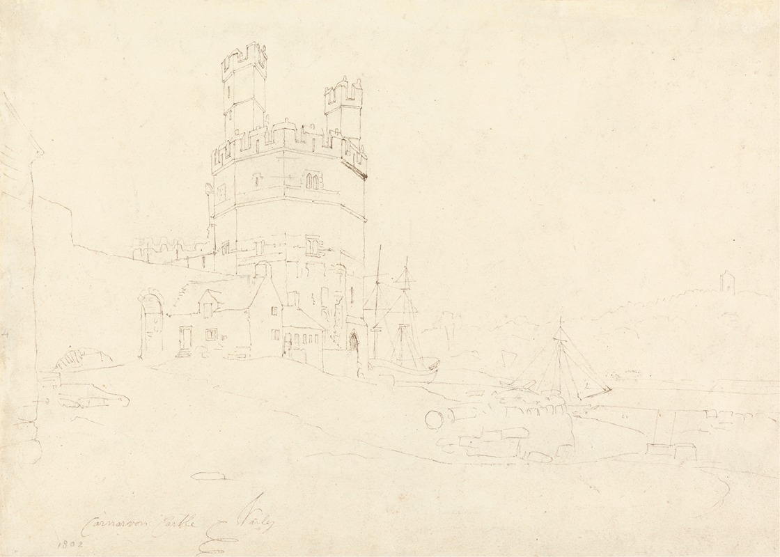 Carnarvon Castle by Корнелиус Варли, 1802 — digital art print download