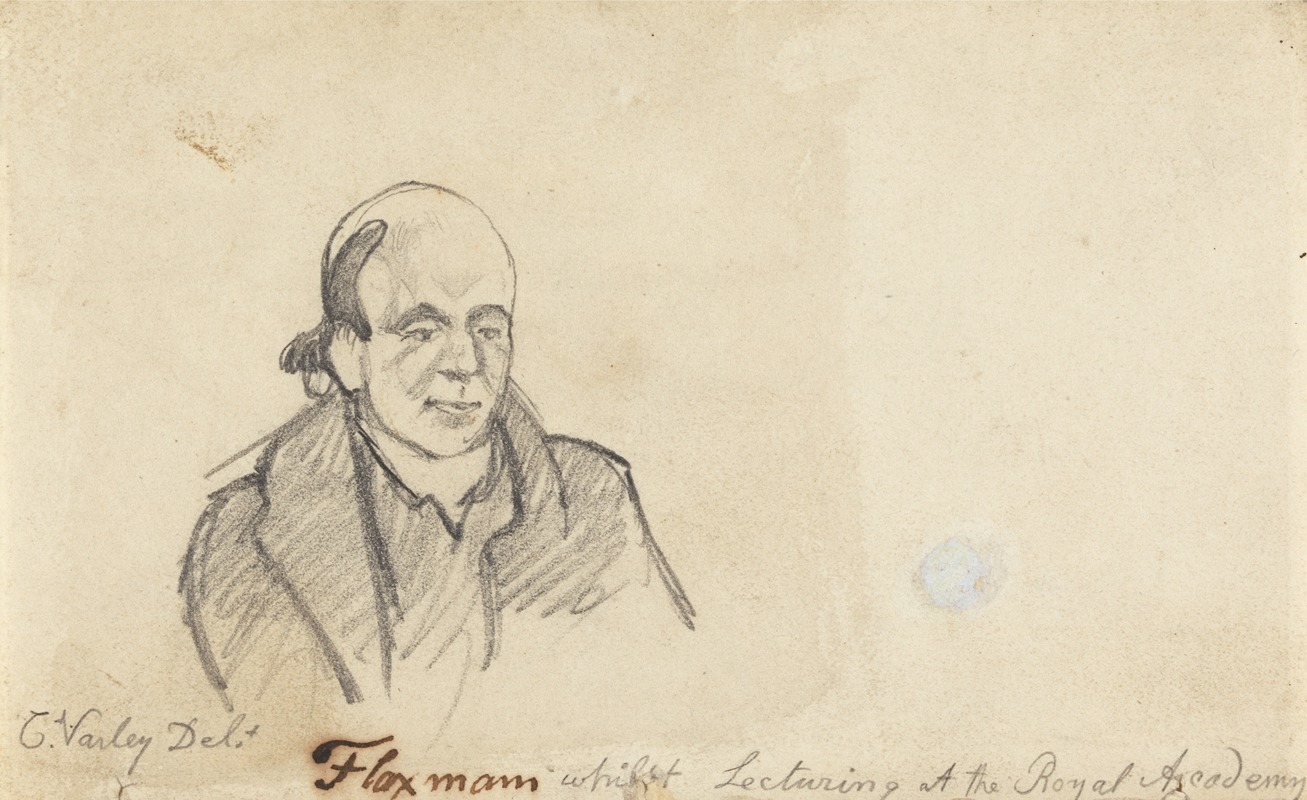 John Flaxman whilst Lecturing at the Royal Academy — Cornelius Varley
