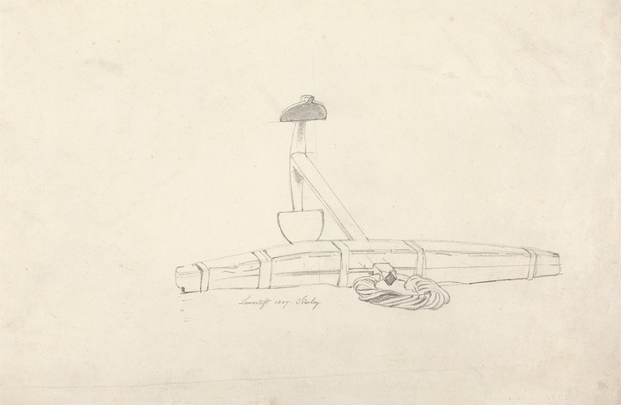 Study of an Anchor by Корнелиус Варли, 1807 — digital art print download
