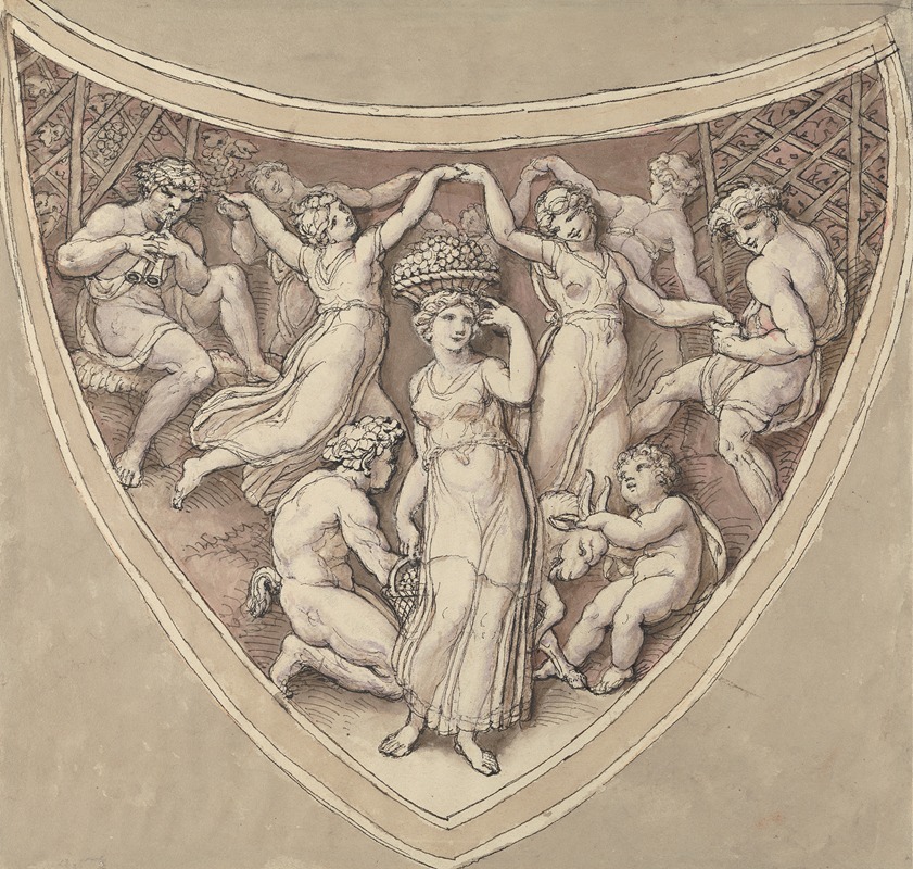 Bacchanalia. by Эдвард Фрэнсис Берни — digital art print download