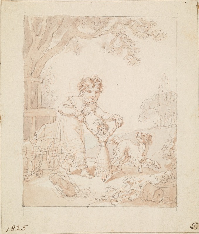 Illustration for The New Doll; Untitled — Edward Francis Burney