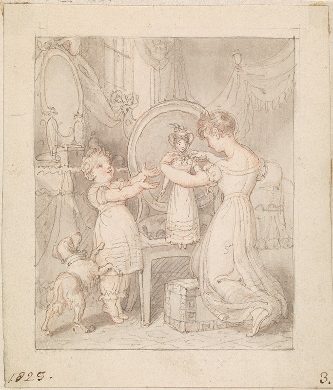 Illustration for- The New Doll; Untitled — Edward Francis Burney
