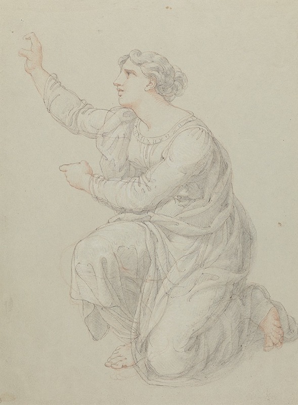 Study for the Kneeling Figure of Priscilla — Edward Francis Burney