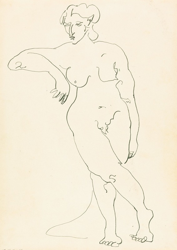 Standing Female Figure 4 by Анри Годиер-Бржезка, 1910 - 1915 — digital art print download