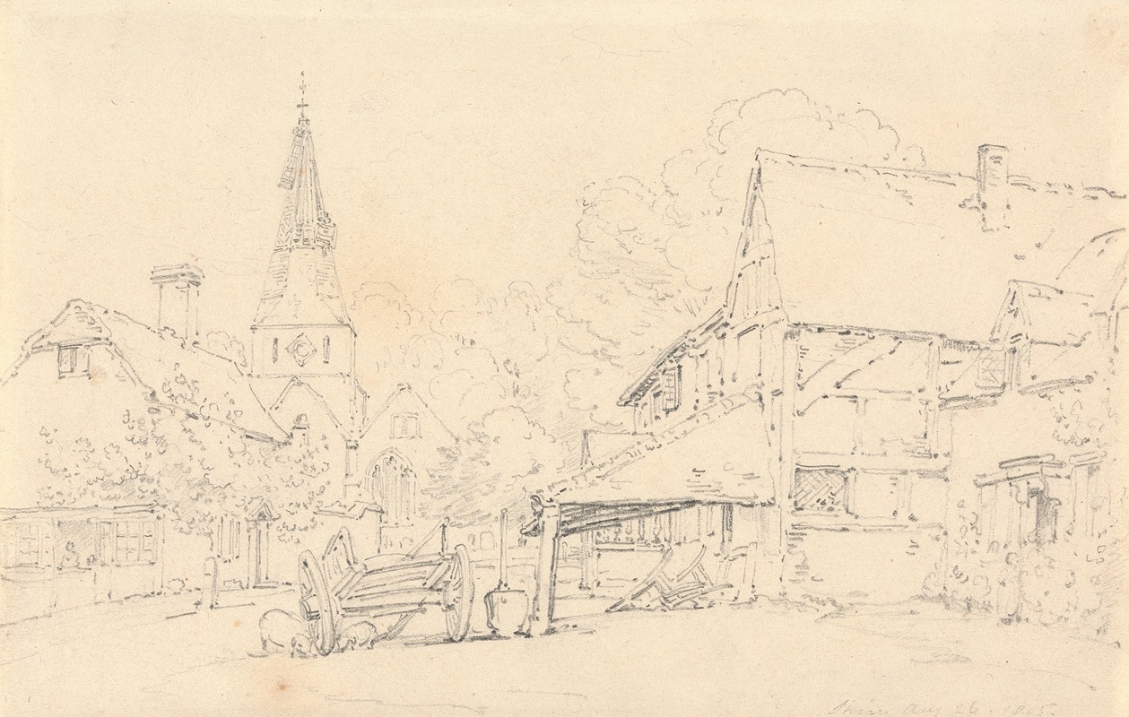 Shere Church, Surrey by Генри Эдридж, 1805 — digital art print download