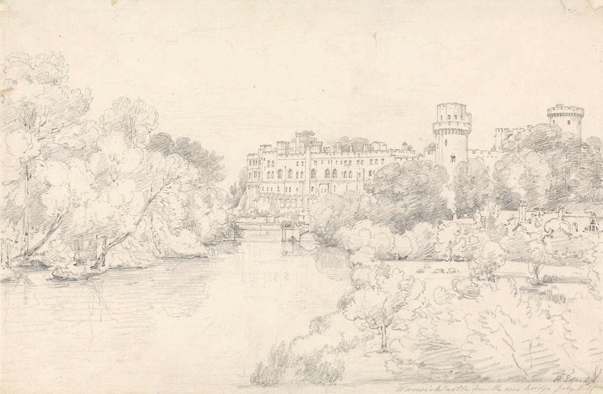 Warwick Castle from the New Bridge by Генри Эдридж — digital art print download