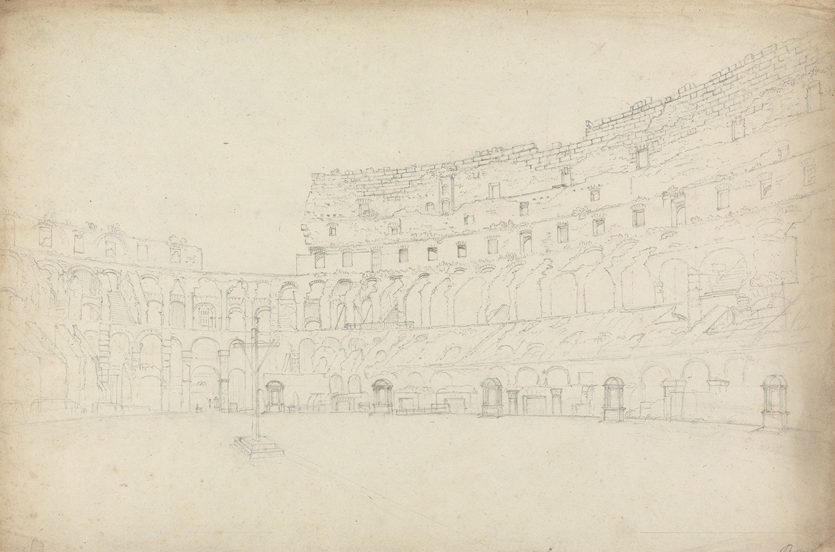 Interior Colosseum, Rome by Isaac Weld, 1818 — digital art print download