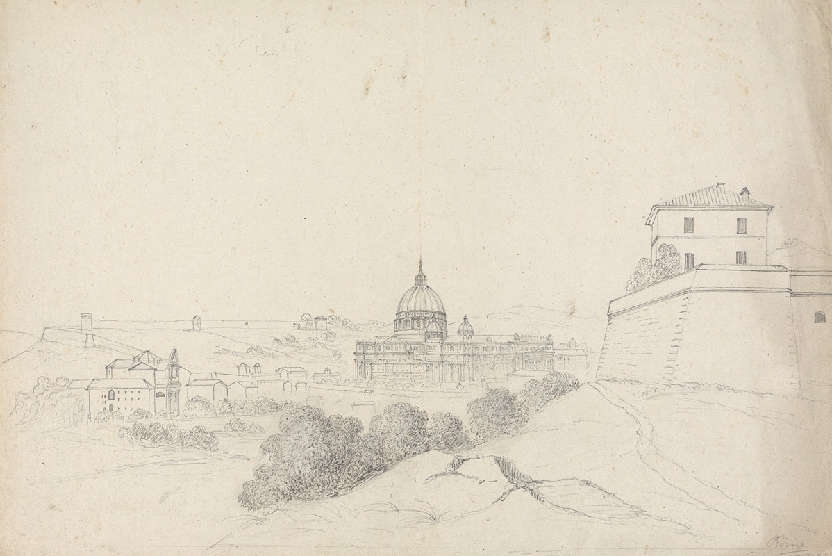 St. Peter's and Environs, Rome by Айзек Уэлд, 1819 — digital art print download