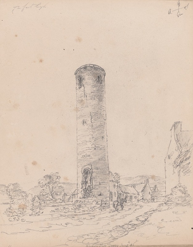 Abernethy Tower, Scotland by Джеймс Мур, 1792 — digital art print download