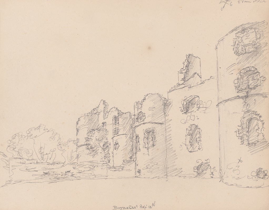 Boyne Castle, Scotland by Джеймс Мур, 1792 — digital art print download