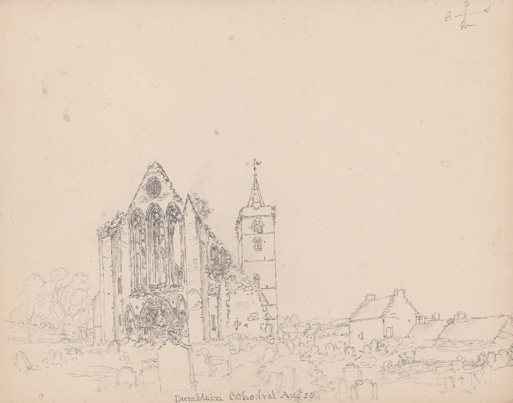 Dunblane Cathedral, Scotland by Джеймс Мур, 1792 — digital art print download