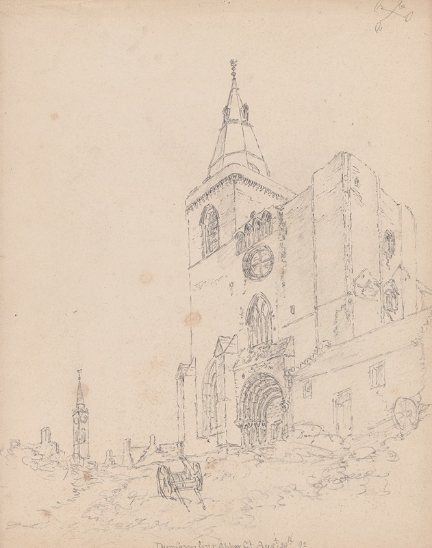 Dunfermline Abbey, Scotland by Джеймс Мур, 1792 — digital art print download