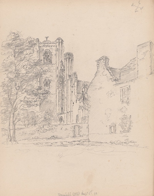 Dunkeld Cathedral, Scotland by Джеймс Мур, 1792 — digital art print download