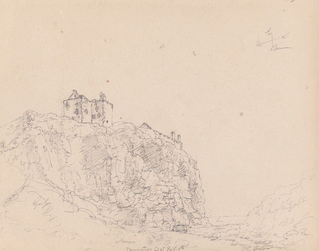 Dunnottar Castle, Scotland by Джеймс Мур, 1792 — digital art print download
