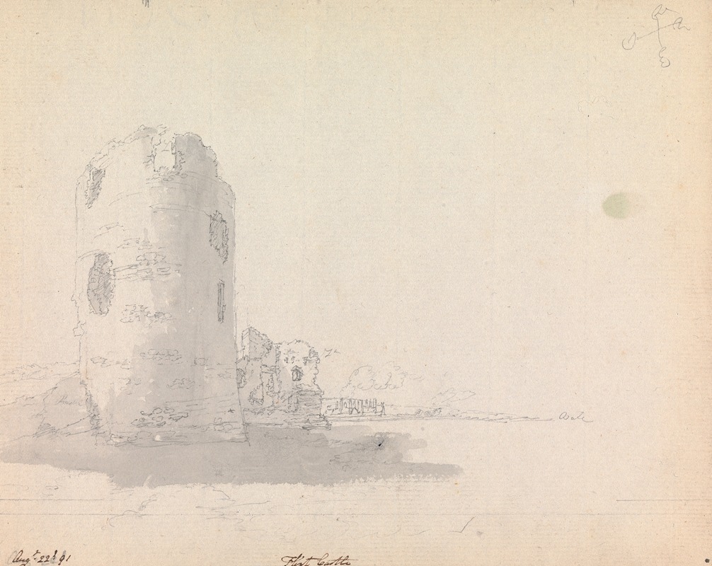 Flint Castle, Wales by Джеймс Мур, 1791 — digital art print download