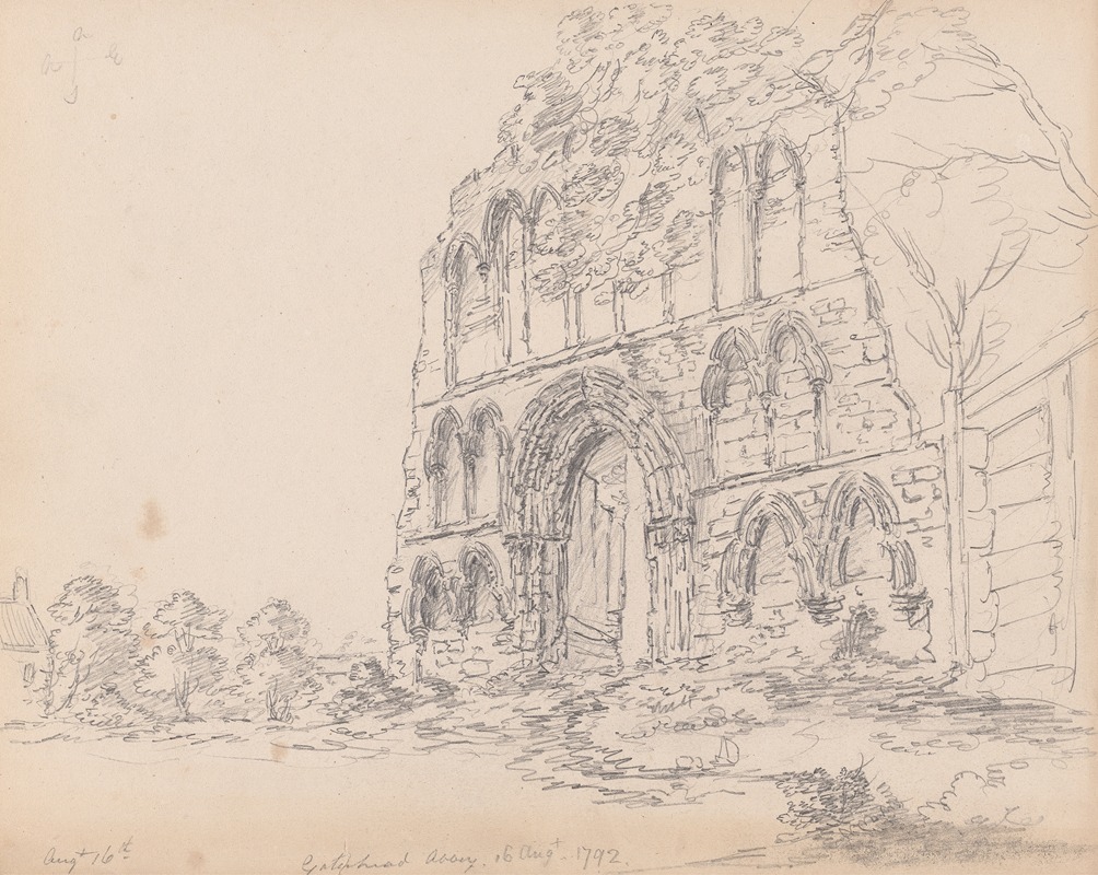 Gateshead Abbey by Джеймс Мур, 1792 — digital art print download