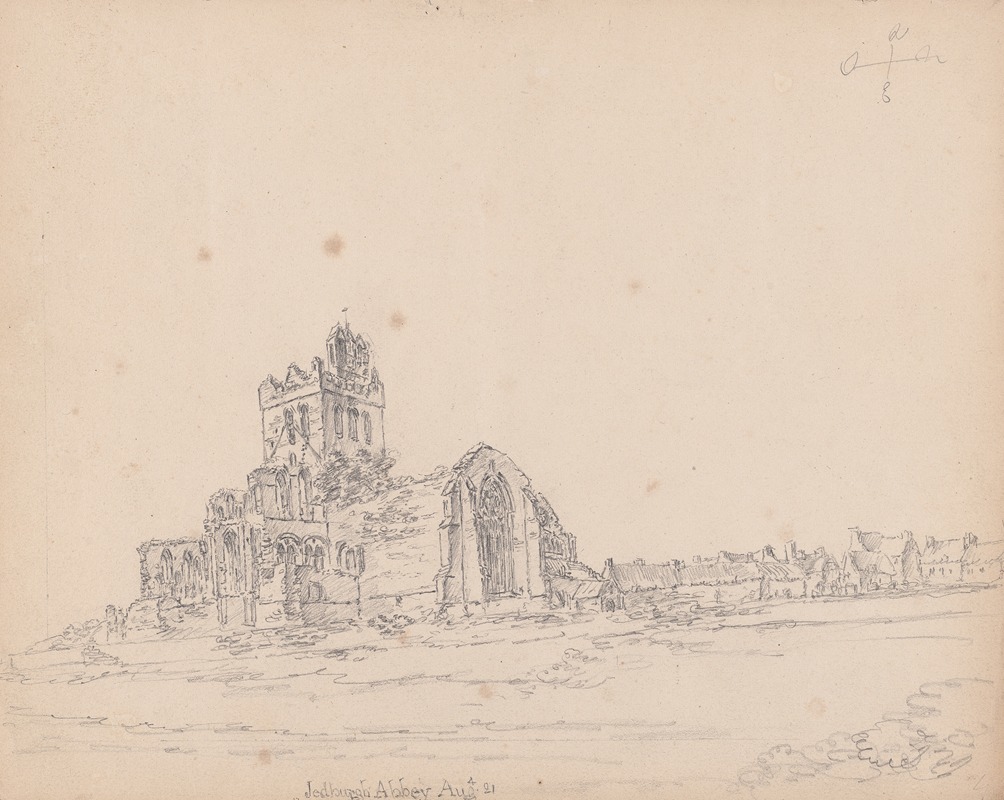 Jedburgh Abbey, Scotland by Джеймс Мур, 1792 — digital art print download