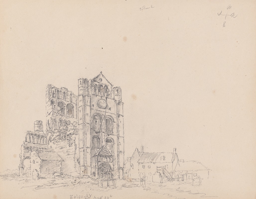 Kelso Abbey, Scotland by Джеймс Мур, 1792 — digital art print download