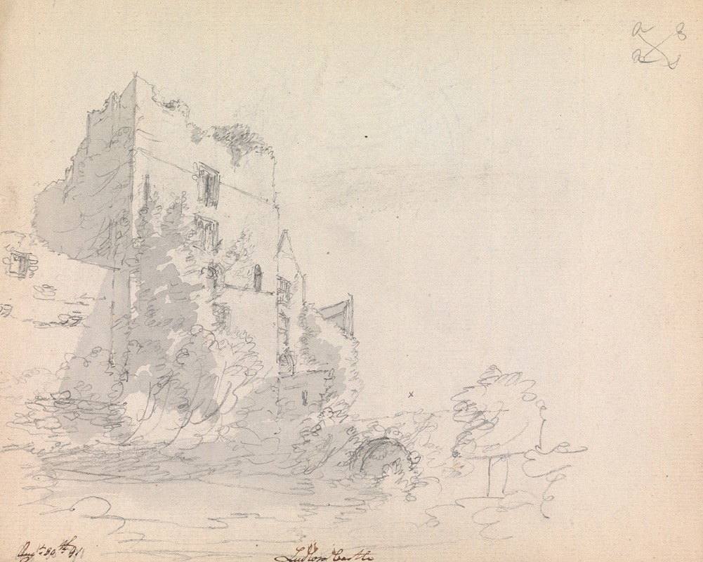 Ludlow Castle, Shropshire by Джеймс Мур, 1791 — digital art print download