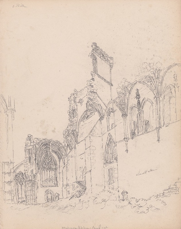 Melrose Abbey, Scotland by Джеймс Мур, 1792 — digital art print download