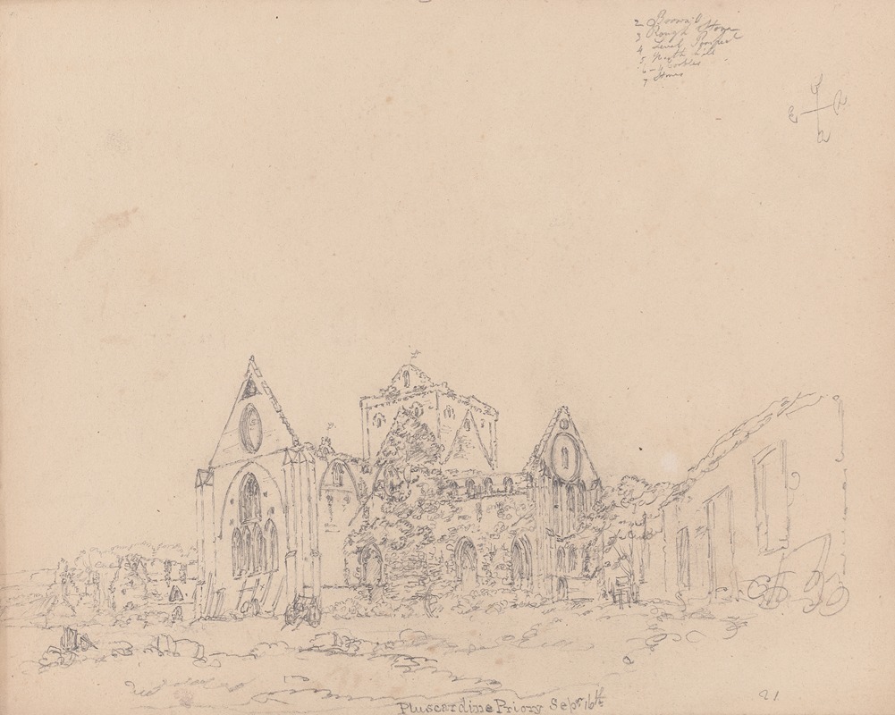 Pluscarden Abbey, Scotland by Джеймс Мур, 1792 — digital art print download