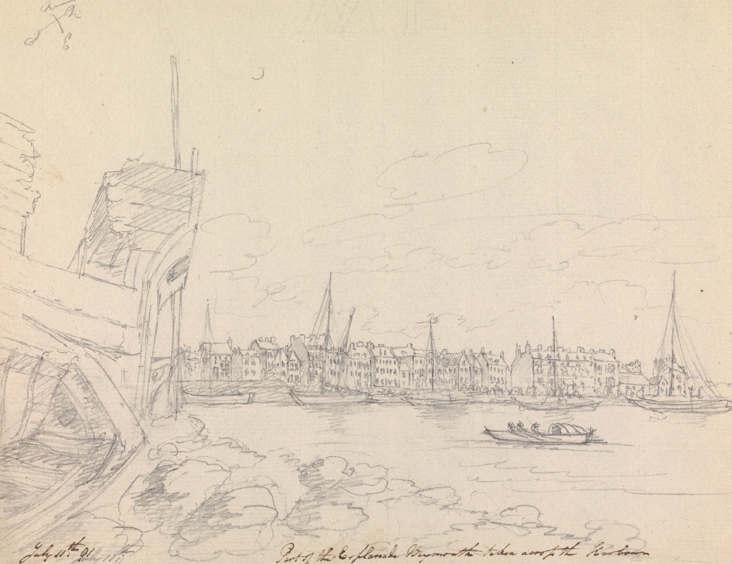 The Esplanade, Weymouth by Джеймс Мур, 1791 — digital art print download